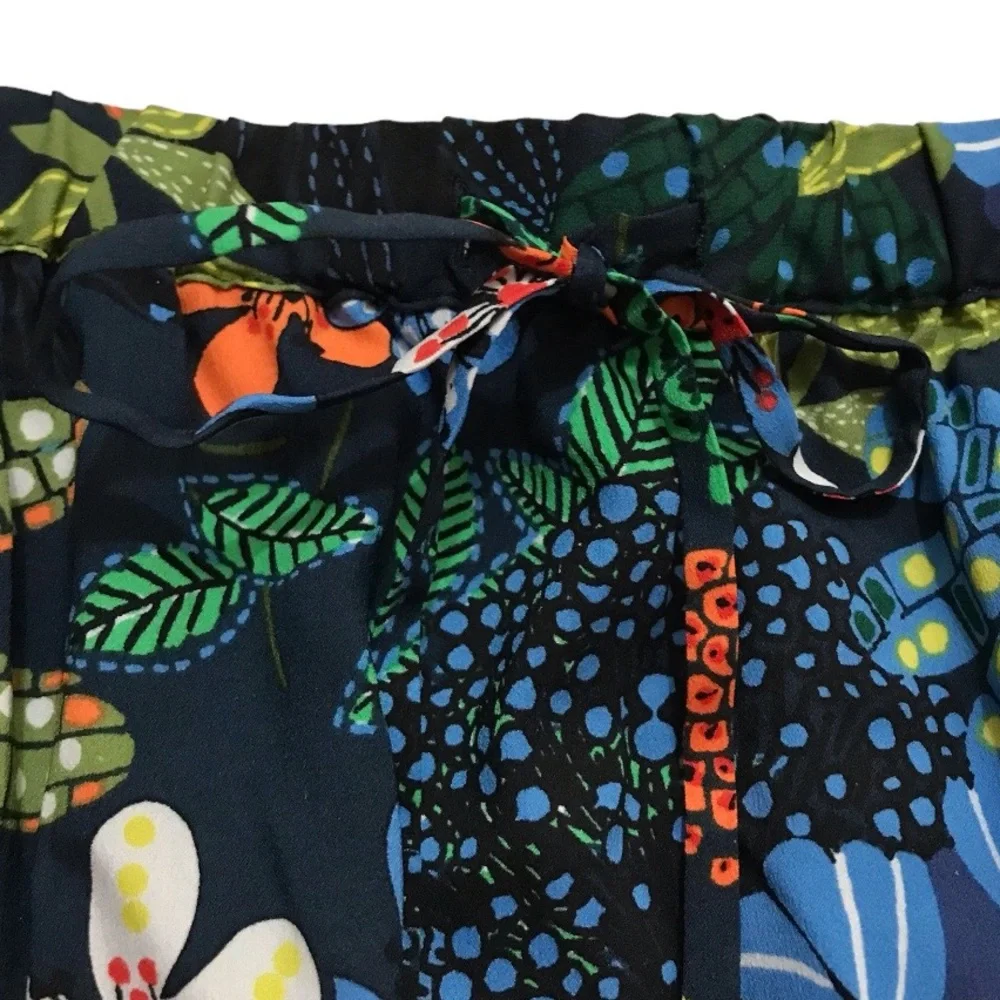 LOFT Tropical Floral Skirt, Hummingbird Boho Elastic Waist Pull On Petite Small - Picture 6 of 12